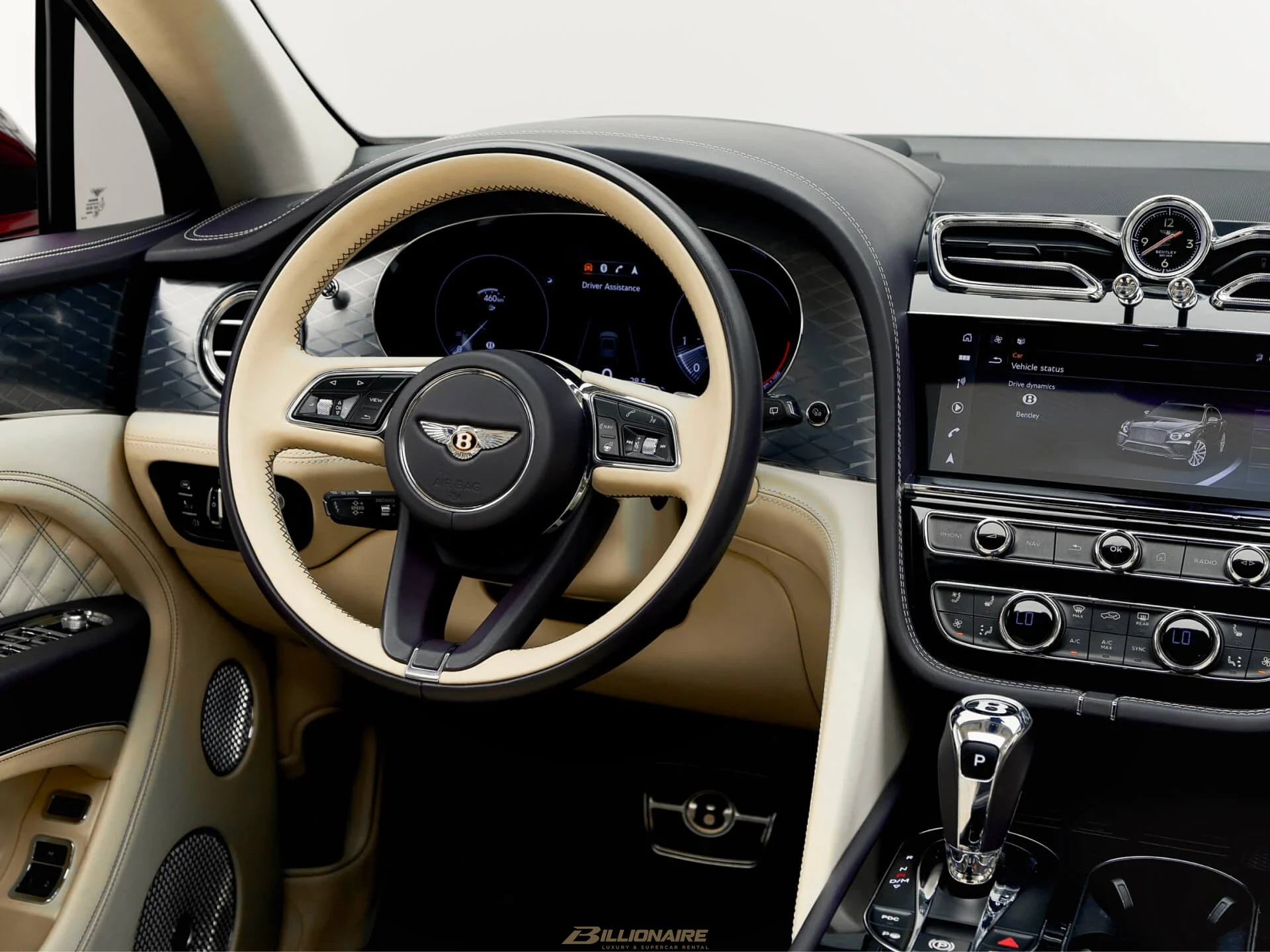 اجاره Bentley Bentayga W12 — Glacier White در دبی – تصویر 7