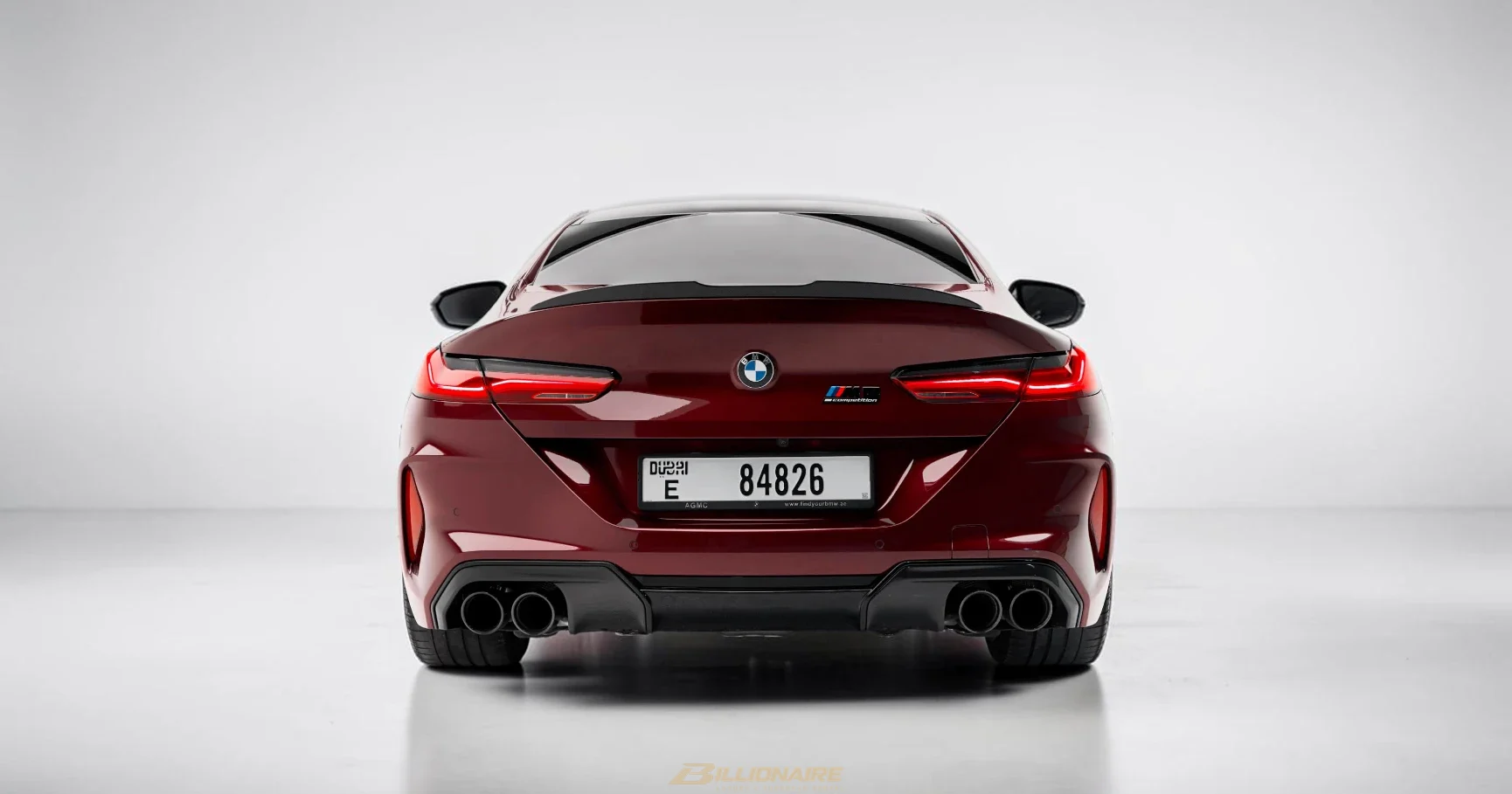 BMW M8 Competition Coupe — Motegi Red - View 4