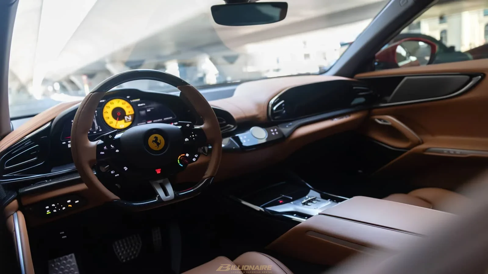 Dubai'de kiralık Ferrari Purosangue Red – fotoğraf 9