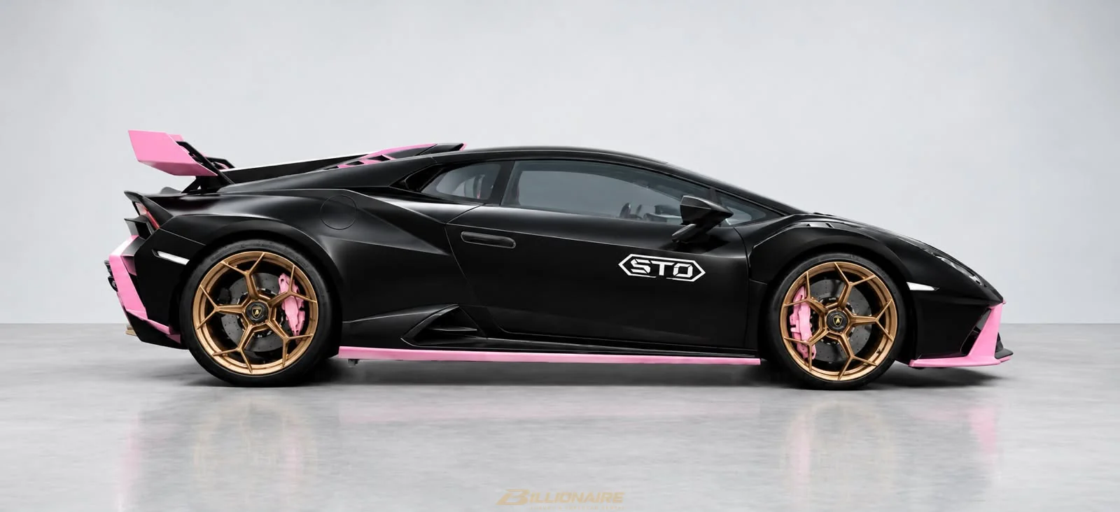 Lamborghini Huracan STO Black Pink - View 3