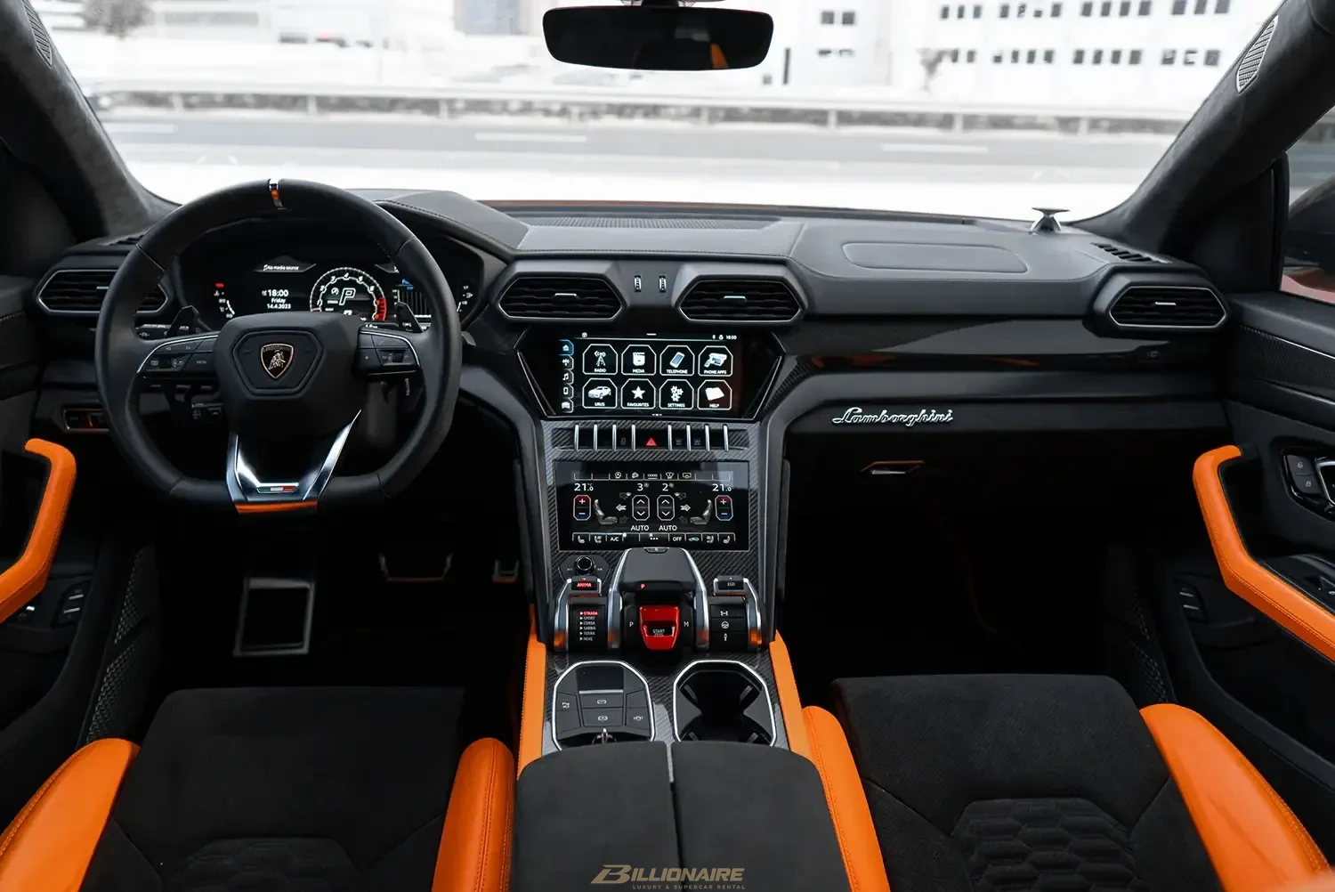 اجاره Lamborghini Urus Orange 2023 در دبی – تصویر 4