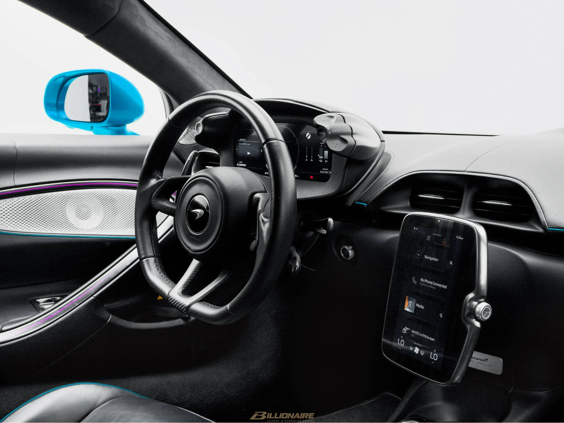 McLaren Artura Hybrid Flux Blue Interior