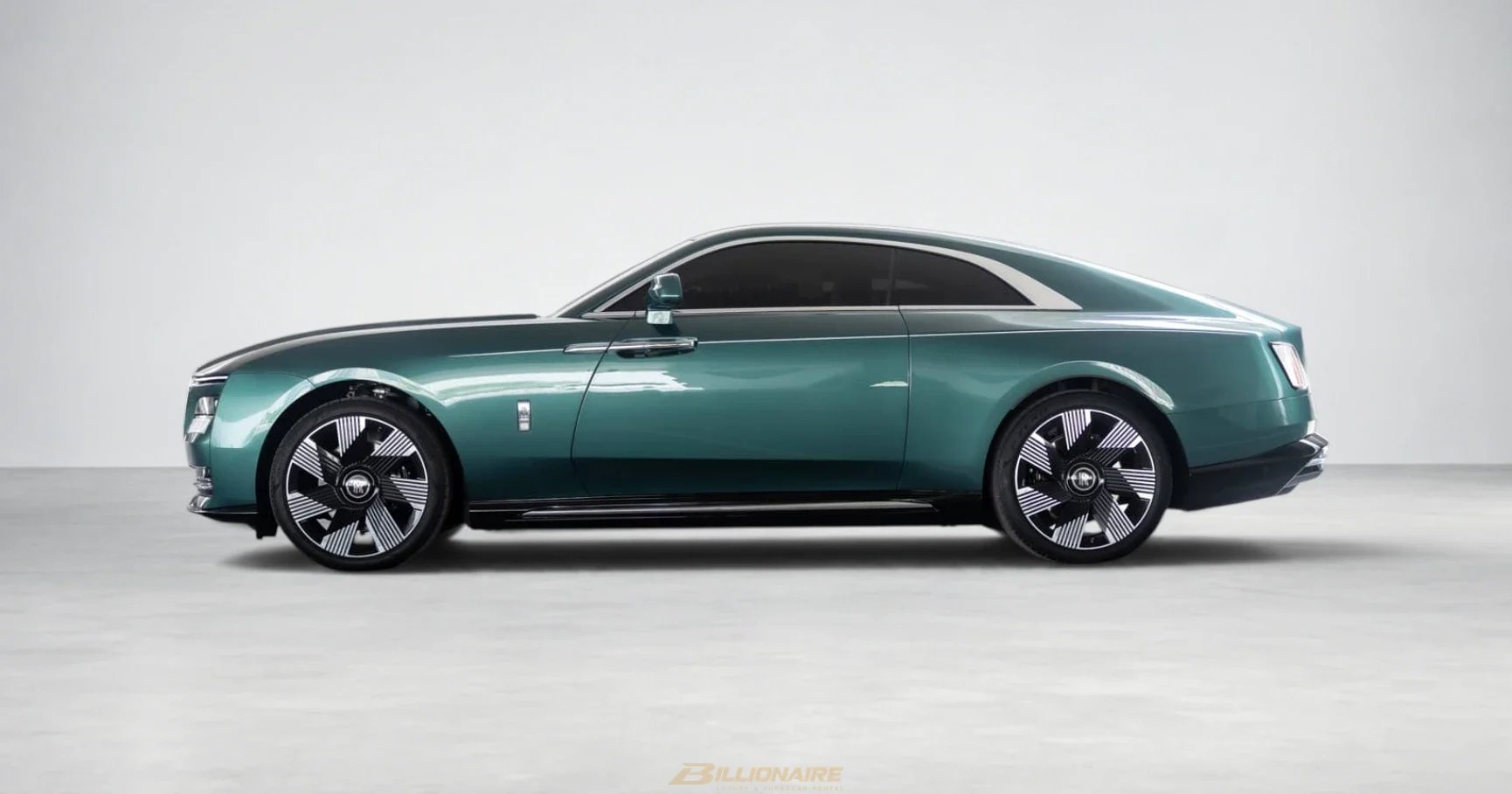 اجاره Rolls-Royce Spectre Teal Green در دبی – تصویر 3