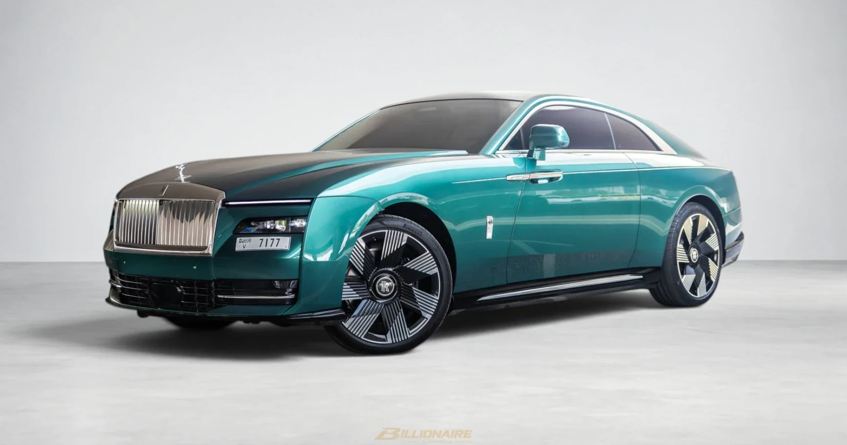 اجاره Rolls-Royce Spectre Teal Green در دبی – تصویر 1